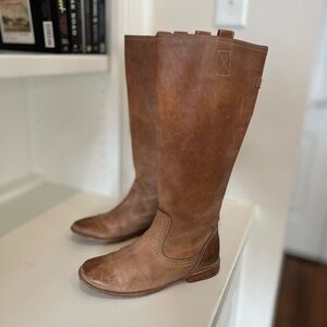 Vintage Frye Riding Boots, size 6, Flat/Very Low Heel, Knee-High